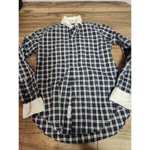 Vintage R&O Hawrick Plaid Button Up Shirt Size 8